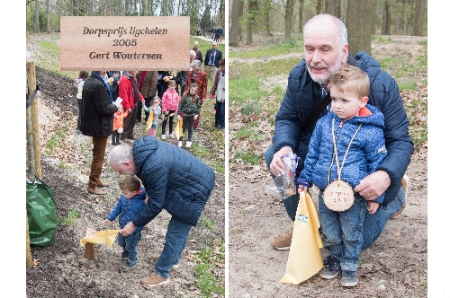 Onthulling bomen voor dorpsprijswinnaars